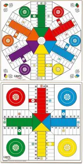Tablero Parchís de Madera para 4 a 6 Jugadores