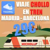 Viaje chollo en tren desde Madrid a Barcelona