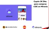 Cupón 3€ Dto. para compras +15€ en Miravia Cupón 3€ Dto. para compras +15€ en Miravia