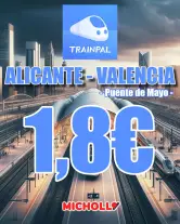 Viaje chollo en tren desde Alicante a Valencia 