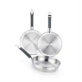 Set BRA Master 3 Sartenes Acero Inoxidable 18/10 (20-24-26 cm)