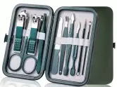 Kit profesional para uñas de acero inoxidable con estuche de viaje 10pcs