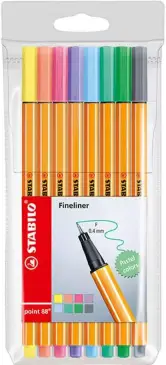 Pack de 8 rotuladores de colores pastel Stabilo