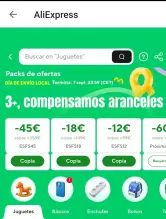 Ahórrate los aranceles en Aliexpress