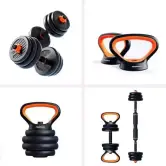 Kit Mancuernas, Barra Y Pesa Rusa Xiaomi 10 Kg