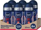 6x 50ml Desodorante Nivea Men Dry Impact Roll-on