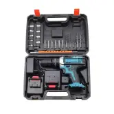 Set de taladro percutor inalambrico, con 2 baterias 21V