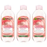 3 Agua Micelar Garnier Skin Active con agua de rosas 400ml