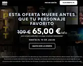 1 año de HBO suscripción estándar 