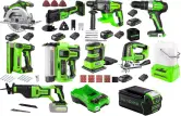 Sierra Circular inalámbrica Greenworks + batería de 2Ah + cargador