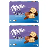 2 Milka Tender Barritas de Bizcocho con Relleno de Leche 148gr