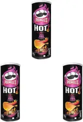 3 botes de Pringles Hot Smokin BBQ Ribs 160gr