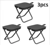 Pack de 3 sillas plegables portátiles