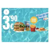 Hamburguesa y complemento en McDonalds