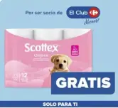 Gratis 12 rollos de Scottex por compra superior a 50€