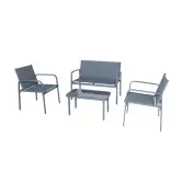 Conjunto de Jardín Mesa + 2 Sillas + Banco