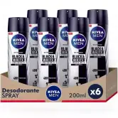 Pack 6x50ml Desodorante Black & White Invisible Original Spray