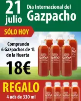 6 Gazpachos de 1L de la Huerta + 4 de 330 ml Don Simón