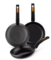 Set 3 Sartenes 18, 22 y 26cm Monix Fuego
