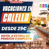 Vacaciones en Calella en Hotel 4 ⭐️ con pensión completa