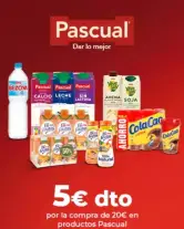 5€ de Dto. por compra mínima de 20€ en productos Pascual DIA