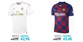 Camisetas del Real Madrid y del Barça