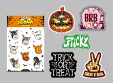 Paquete Stickers adhesivos de Halloween Gratis