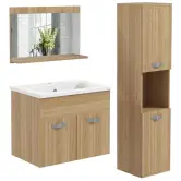 Conjunto de Muebles de Baño de Pared 3 Piezas
