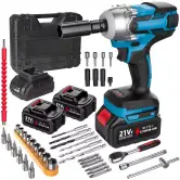 Pistola de impacto eléctrica 21V 380nm-1/2" + 2 Baterías