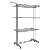 Tendedero plegable con ruedas de 4 niveles