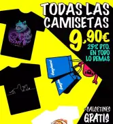 TODAS las camisetas 9,9€ + 25% Dto. en TODO lo demás + calcetines gratis en Pampling