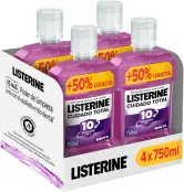 4x 750ml Listerine Cuidado Total