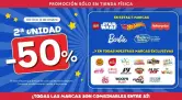 50% Dto. 2ª ud. en LEGO Star Wars, Barbie, Hasbro Gaming, Fisher-Price y HotWheels ToysRus (Tiendas físicas)