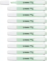 10x Marcador fluorescente STABILO swing Verde Menta