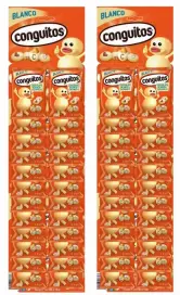 48x 18 gr. Bolsas de Conguitos Blancos 48x 18 gr. Bolsas de Conguitos Blancos