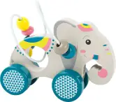 Elefante para empujar con circuito de motricidad Jungle