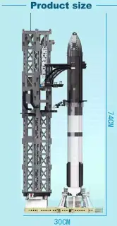 Bloques de construcción Space X Starship  + Plataforma lanzamiento