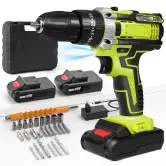 Atornillador inalámbrico 21V + 2 baterías + maletín