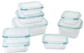 Juego 8 Herméticos Cristal Borosilicato + tapas