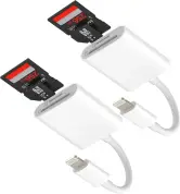 2x Lector de tarjetas Lightning a SD y Micro SD