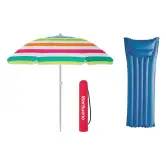 Sombrilla 200 cm + colchoneta Besway (color aleatorio)