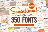Bundle con 350 Fuentes de letras
