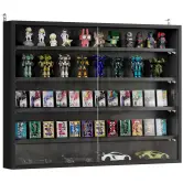 Vitrina de Pared con Estantes Ajustables y 2 Puertas 80x9,5x60 cm
