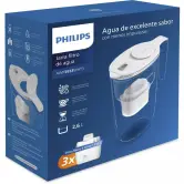 Jarra de Agua con Filtro Philips 2,6l + 3 Filtros Micro X Clean