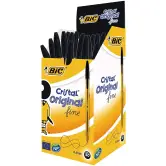 Caja 50 Bolígrafos BIC Cristal Negro