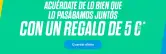 Cupón regalo 3 euros a partir de 5 euros