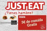 Disfruta de 5€ GRATIS para JUST-EAT