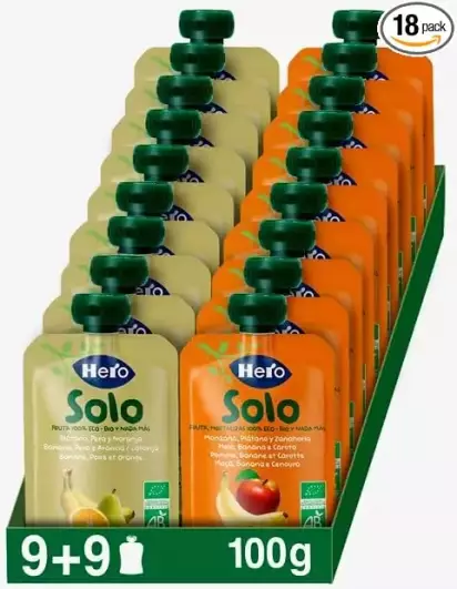Pack de 12 potitos de fruta Hero Baby » Michollo.com