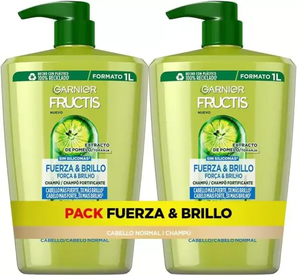 2x1L Champú Garnier Fructis Fuerza y Brillo 2x1L Champú Garnier Fructis Fuerza y Brillo