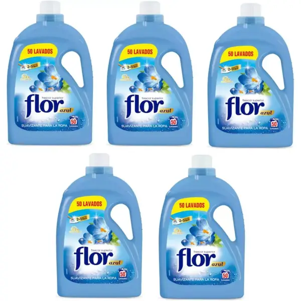 5x2L Flor Suavizante Azul (250 lavados) 5x2L Flor Suavizante Azul (250 lavados)